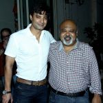 rahul bhat & saurabh shukla at a surprise birthday party for Sudhir Mishra by Rahul Bhat in Mumbai on 22nd Jan 2014